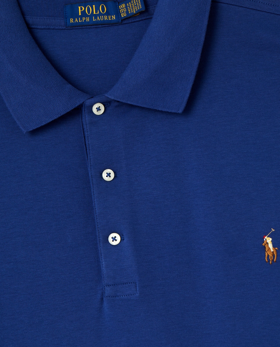 Polo Classic Fit de Algodão Tamanhos Grandes Azul ultramar-5