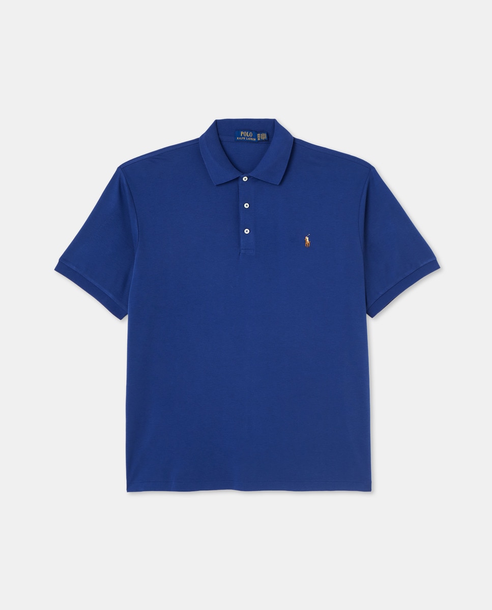 Polo Classic Fit de Algodão Tamanhos Grandes Azul ultramar-4