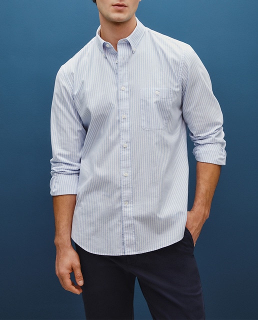 Imagen 0 de Camisa tejido oxford raya