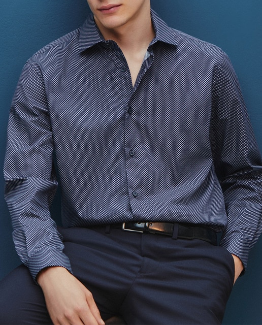 Imagen 0 de Camisa vestir hombre microprint