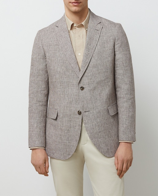 Imagen 0 de Chaqueta de hombre lino pata de gallo