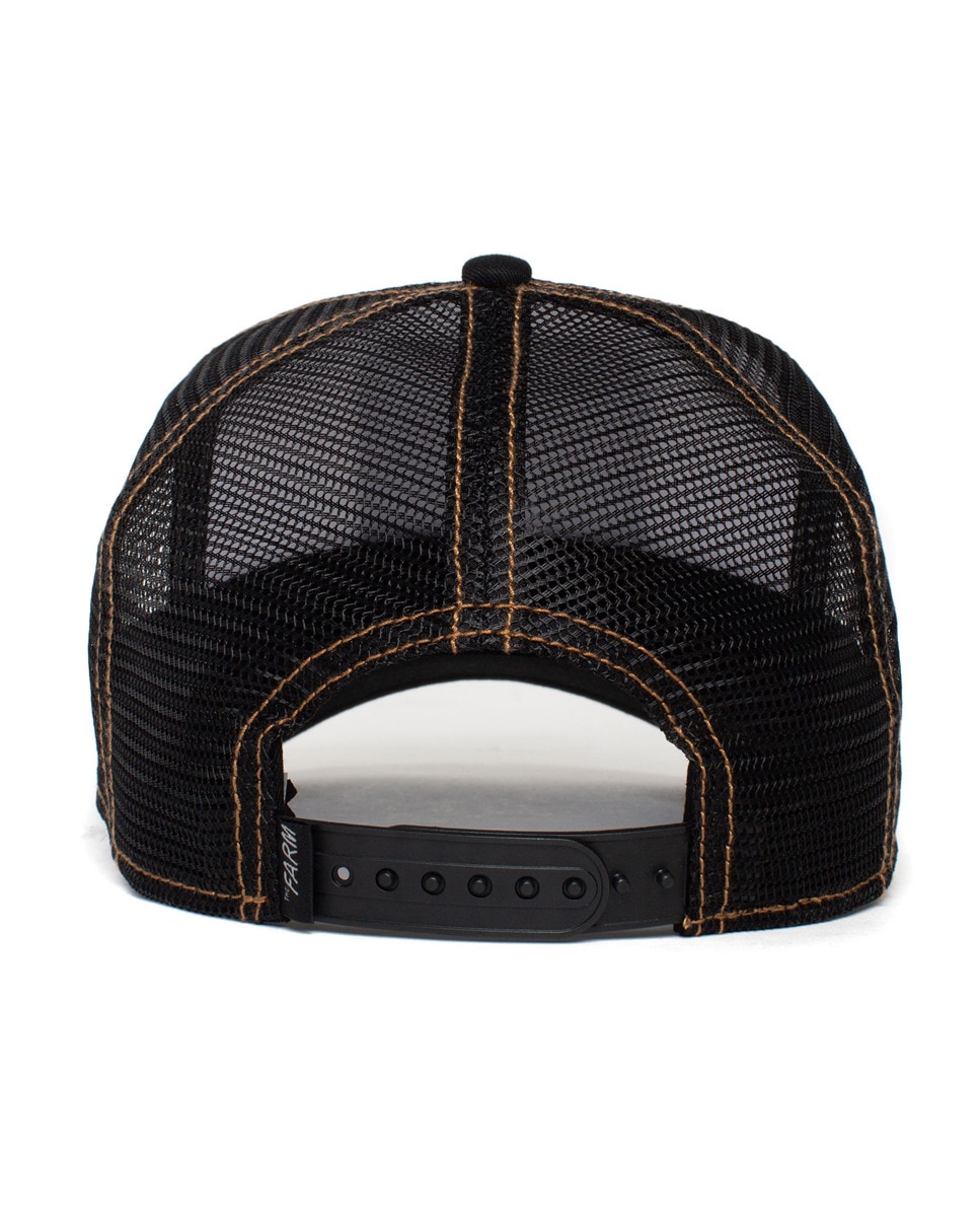 Boné Trucker com Emblema à Frente Preto-5