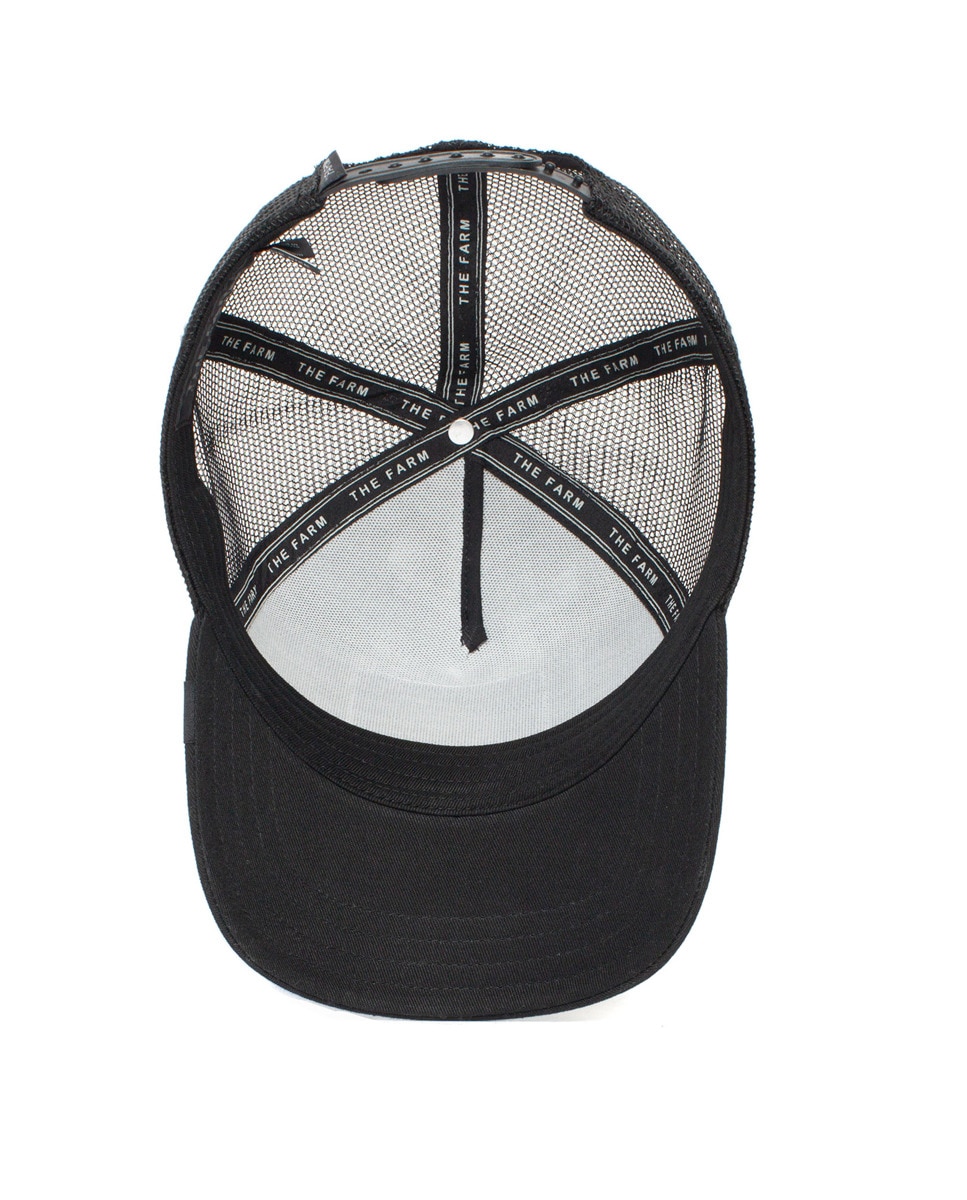 Boné Trucker com Emblema à Frente Preto-4