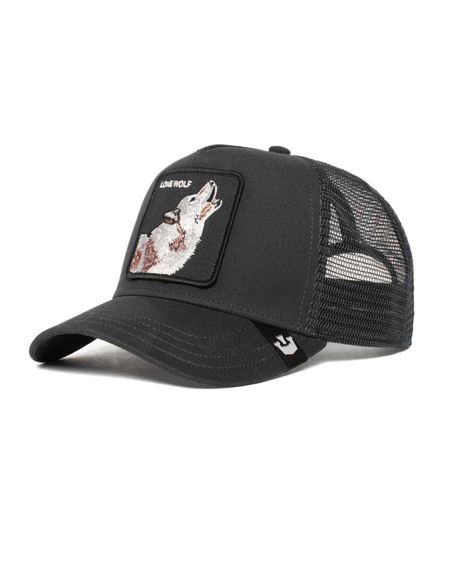 Boné Trucker Goorin com Emblema à Frente Preto-4