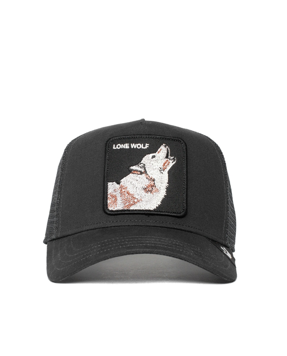 Boné Trucker Goorin com Emblema à Frente Preto-1