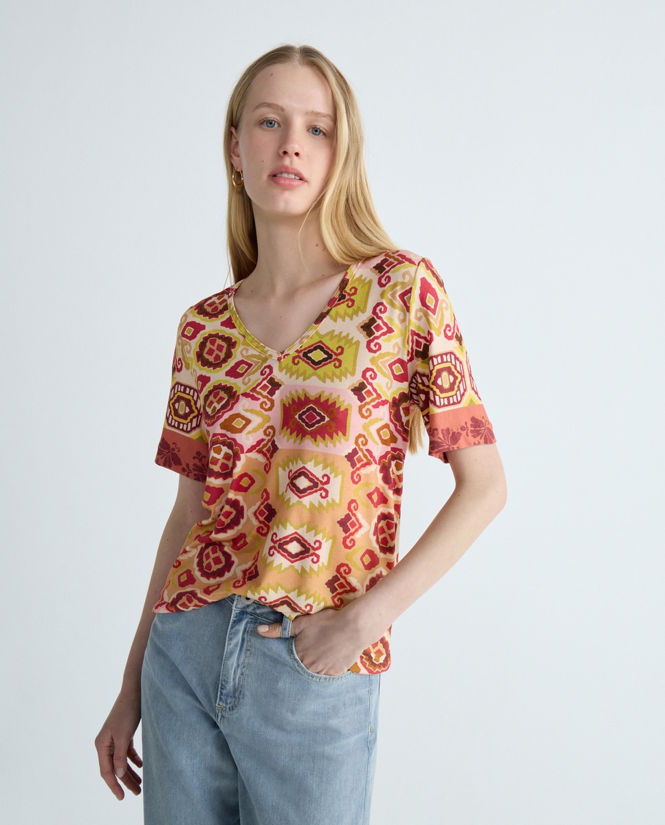 Camiseta de manga corta y escote · Guitare · El Corte Inglés