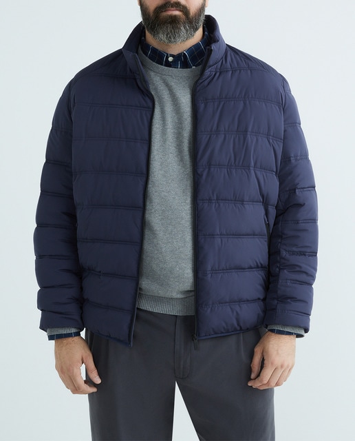 Imagen 0 de Plumífero de hombre tallas grandes acolchada con cuello perkins.