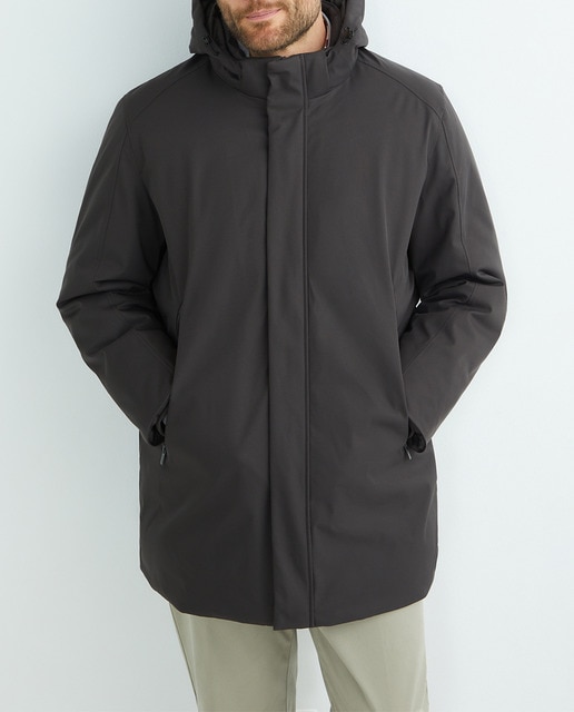 Imagen 0 de Parka larga de tallas grandes en tejido confortech y tejido repelente al agua