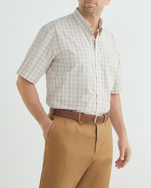 Imagen 0 de Camisa de hombre cuadro vichy fil a fil tallas grandes