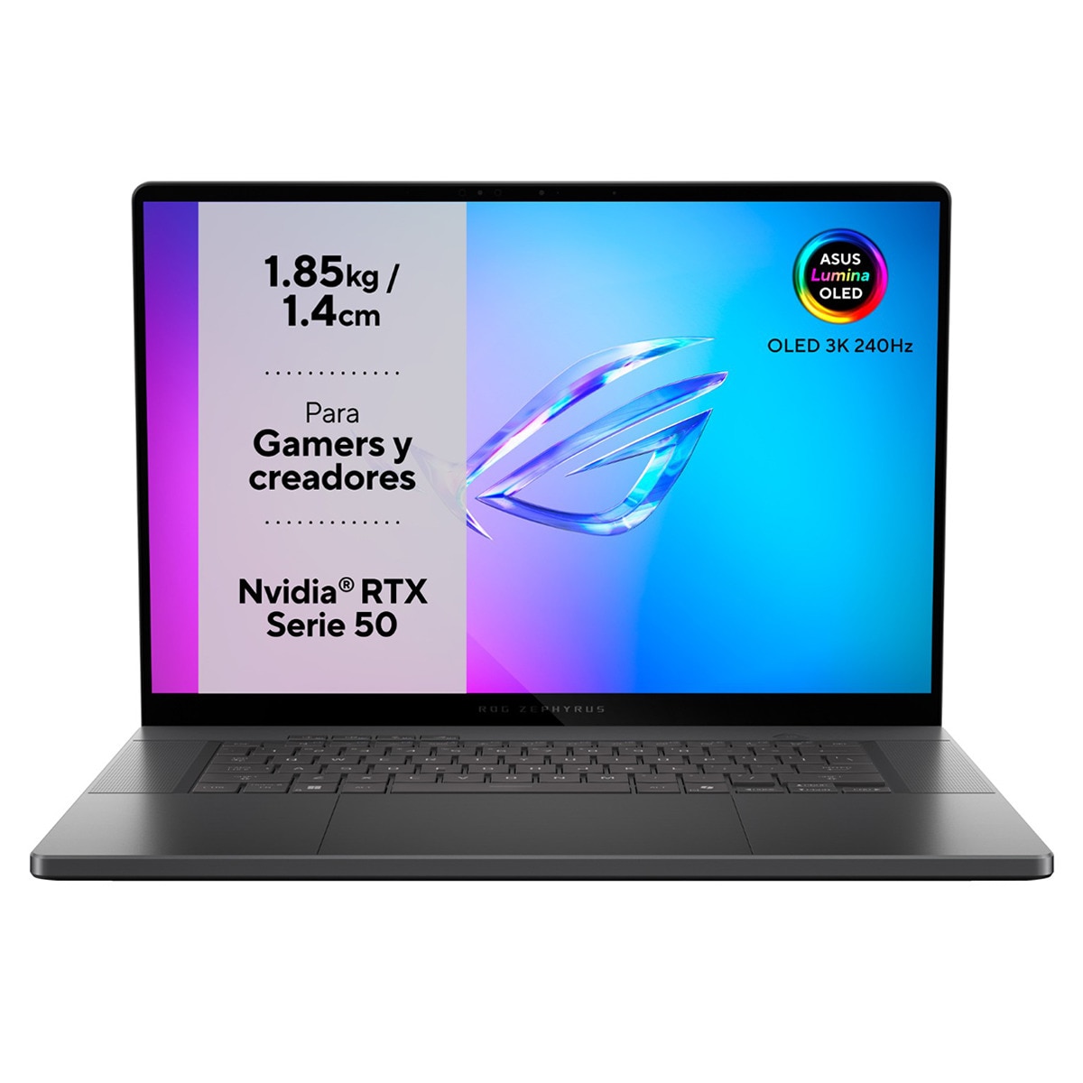 Portátil Gaming ASUS ROG Zephyrus G16 OLED GU605CW-QR120W, Intel Core Ultra 9-285H, 32GB, 2TB SSD, GeForce RTX 5080 16GB, 16", W11 Gris eclipse-1