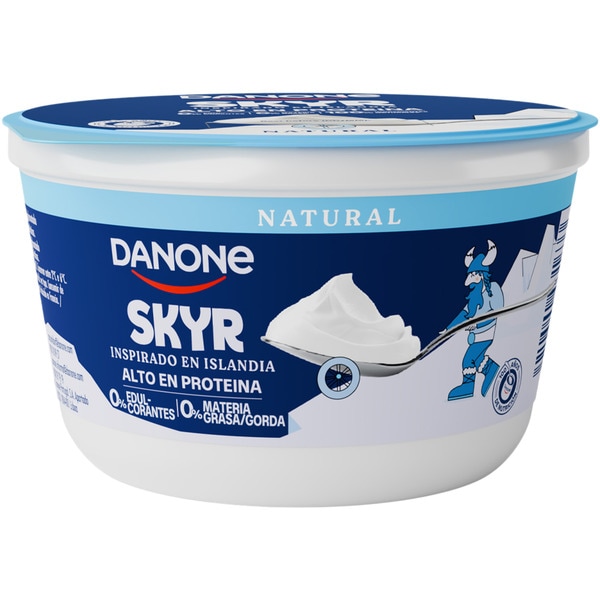 Skyr natural high in protein, 0% sweeteners, 0% fat, inspired by Iceland container 480 g