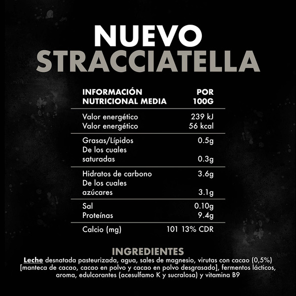 Proteine Stracciatella-Geschmack + Magnesium + Vitamin B9 0% Zucker 0% Fett Behälter 450 g hilft, Muskelmasse aufzubauen, und reduziert Erschöpfung