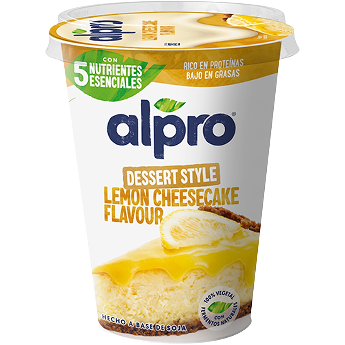 Big Pot especialidad vegetal de soja sabor tarta de queso con limón sin gluten sin lactosa envase 400 g
