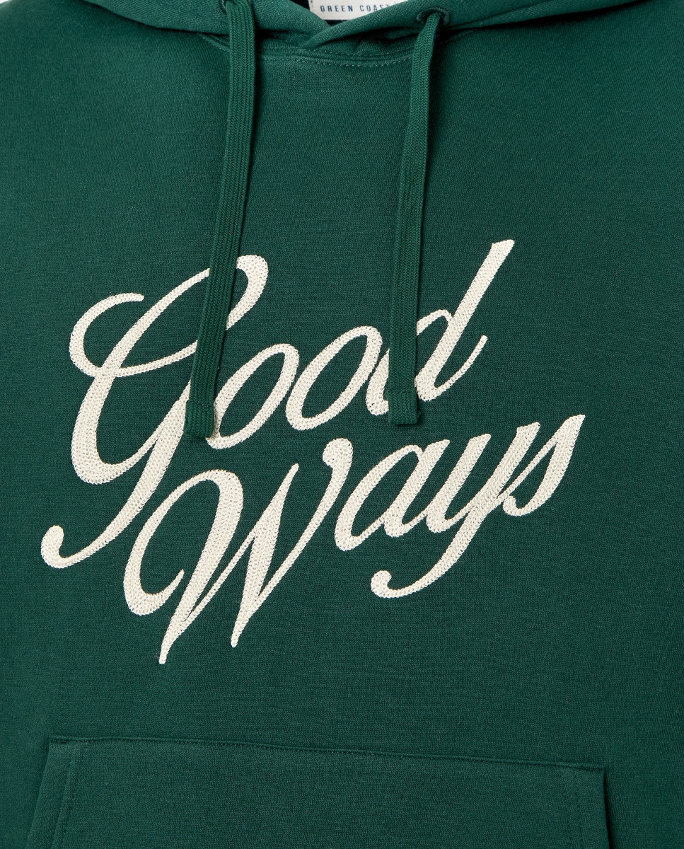 Sweatshirt com Capuz com Bordado Verde Bilhar-5