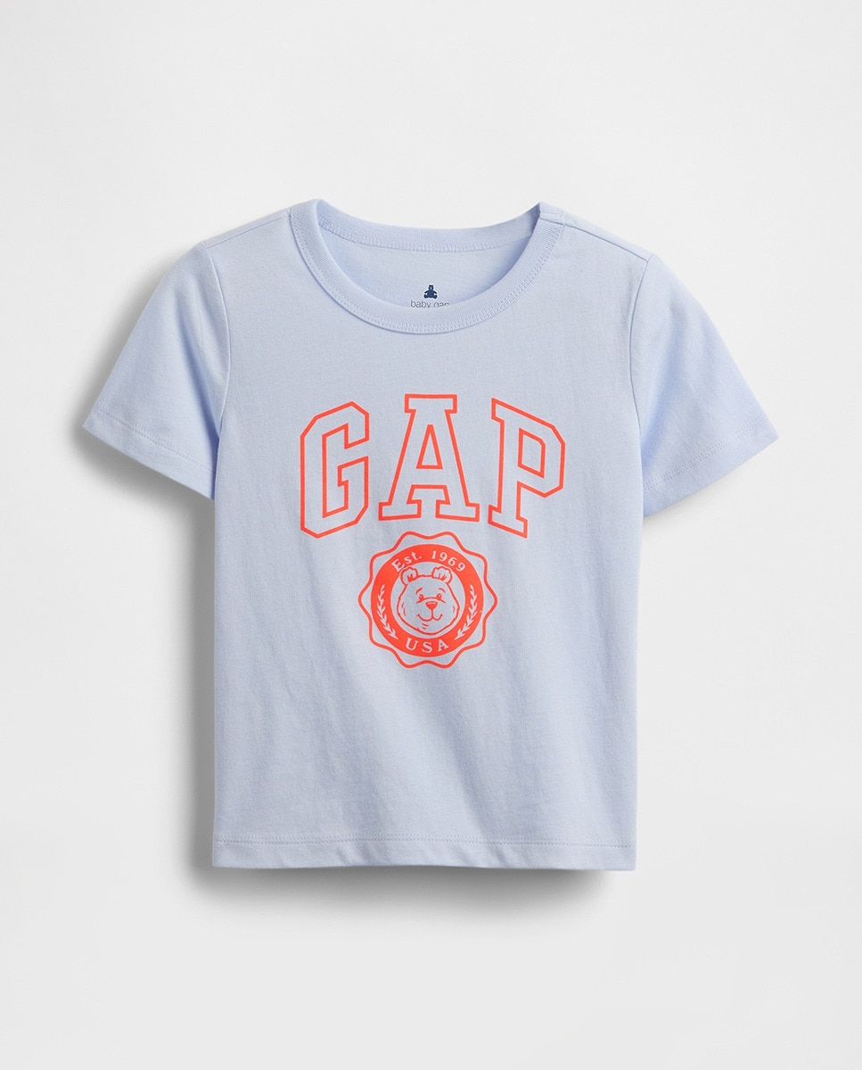 T-shirt Gráfica para Bebés e Crianças Pequenas Azul-celeste-1