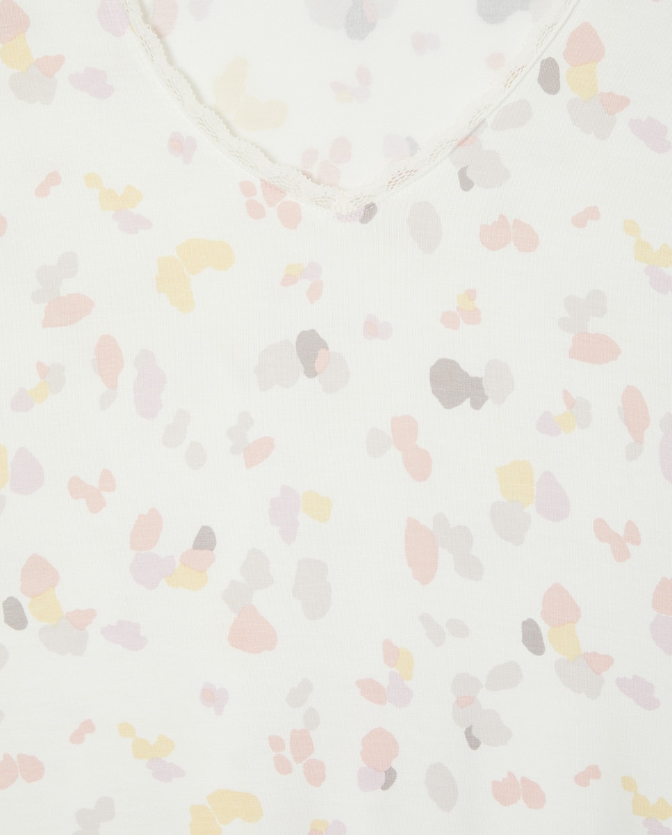 Camisa de Dormir Estampada com Folho Multicolor-5