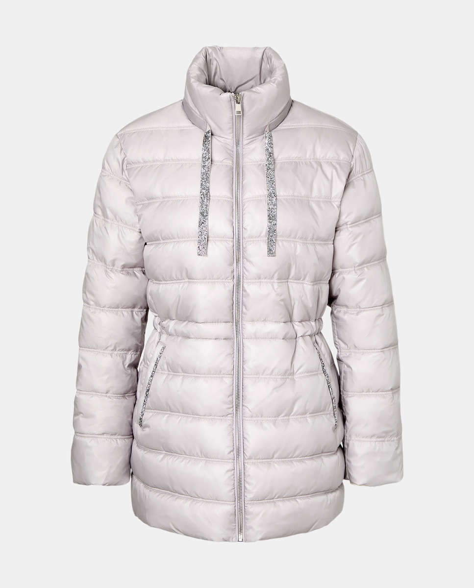 Parka Lisa com Detalhes de Joia 850 Pedra-4