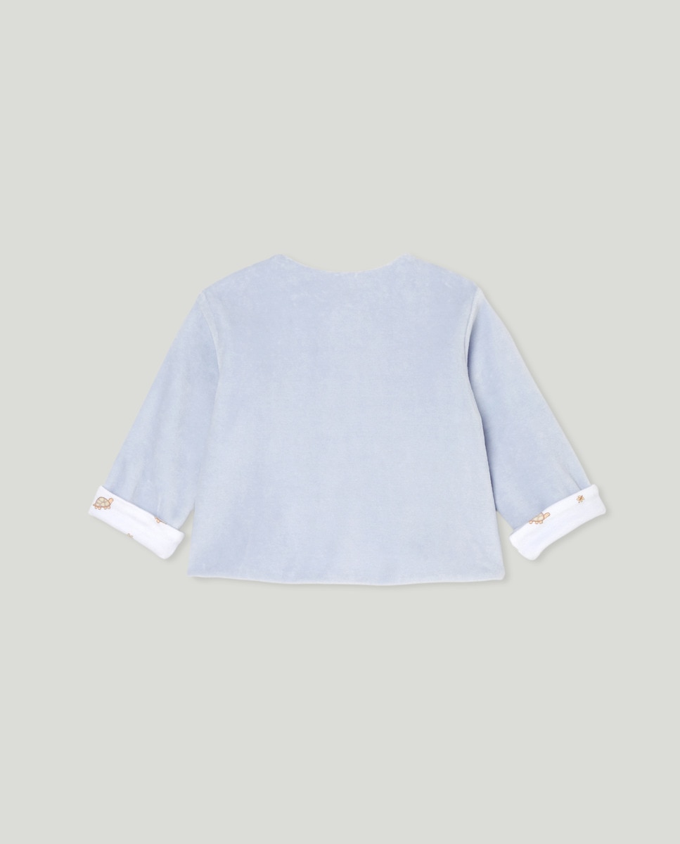 Casaco Reversível de Pijama de Bebé Azul-2