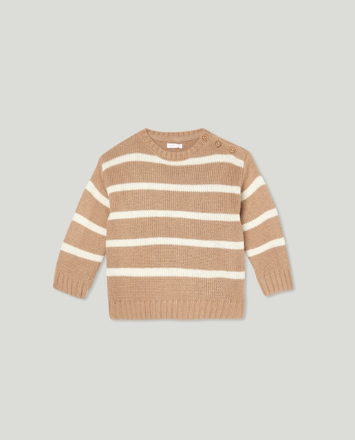 Imagen 0 de Jersey de bebé cuello caja rayas