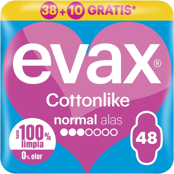 Cottonlike normal sanitary towel with wings bag 38 units