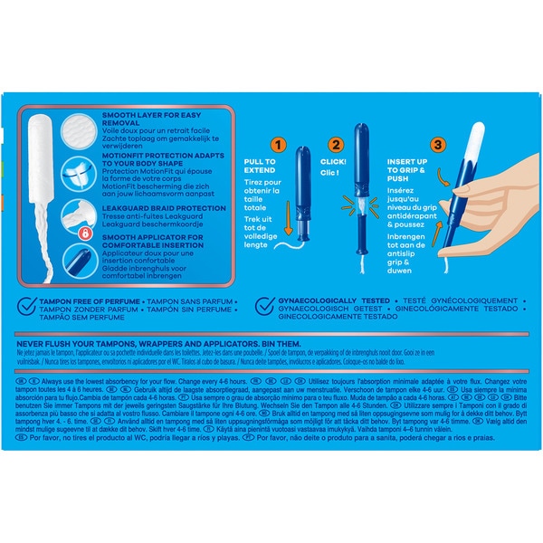 Compak Pearl Tampons mit Applikator Super Plus Box 36 Einheiten