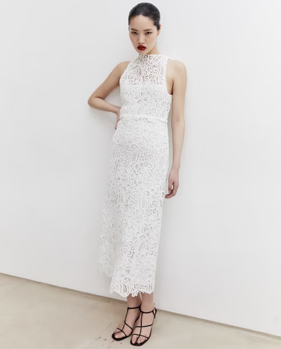 Vestido de Guipur Branco-5