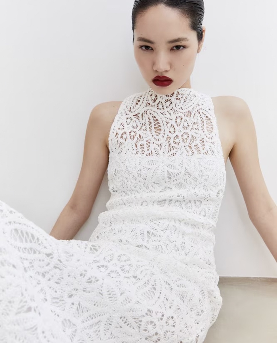 Vestido de Guipur Branco-4