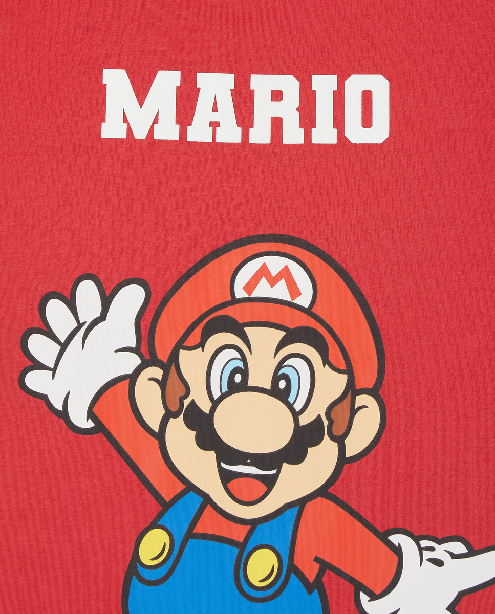 T-shirt Licença Mario Bros com Manga Curta Vermelho-5