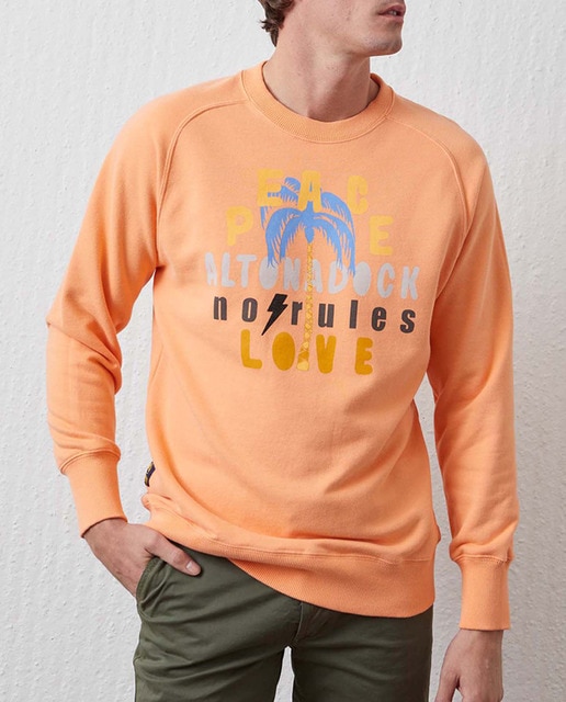 Imagen 0 de Sudadera de hombre, sin capucha y serigrafía frontal