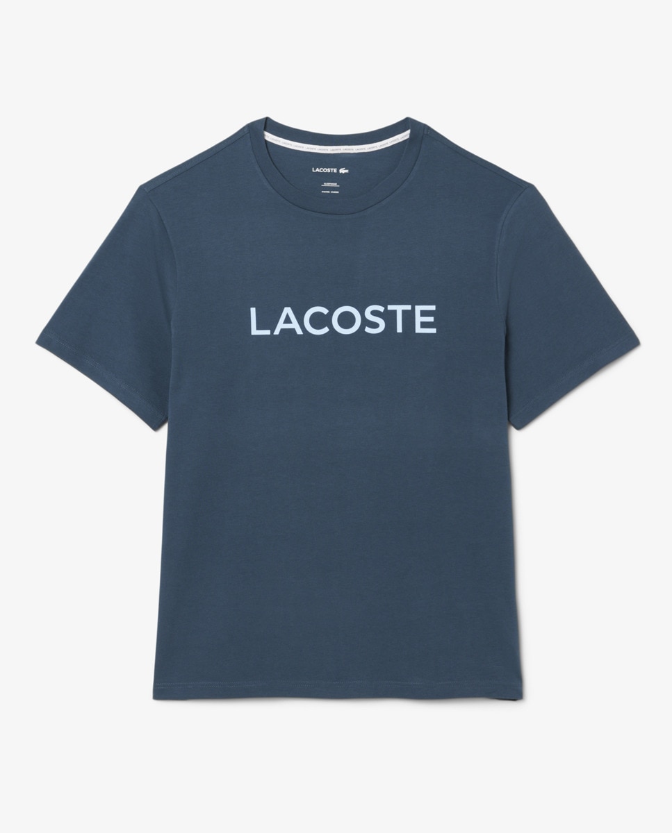 T-shirt Loungewear de Algodão Azul-marinho-3