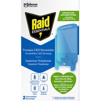 Armadilha Raid Led Insectos Voadores  Recargas 2un embalagem 1 unidade - Raid