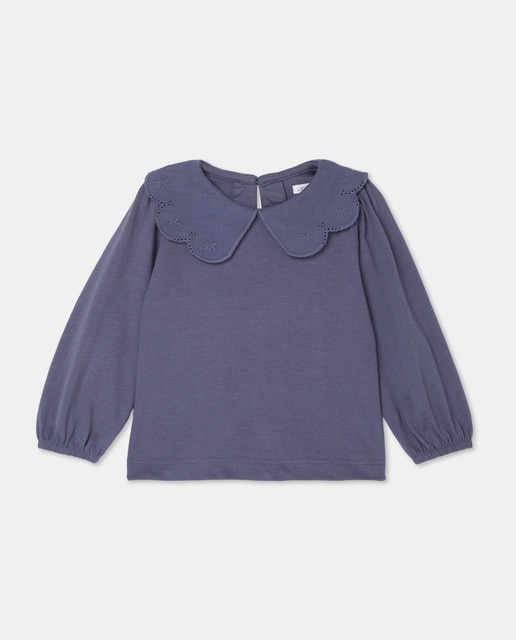 Imagen 0 de Camiseta de bebé niña cuello blusa