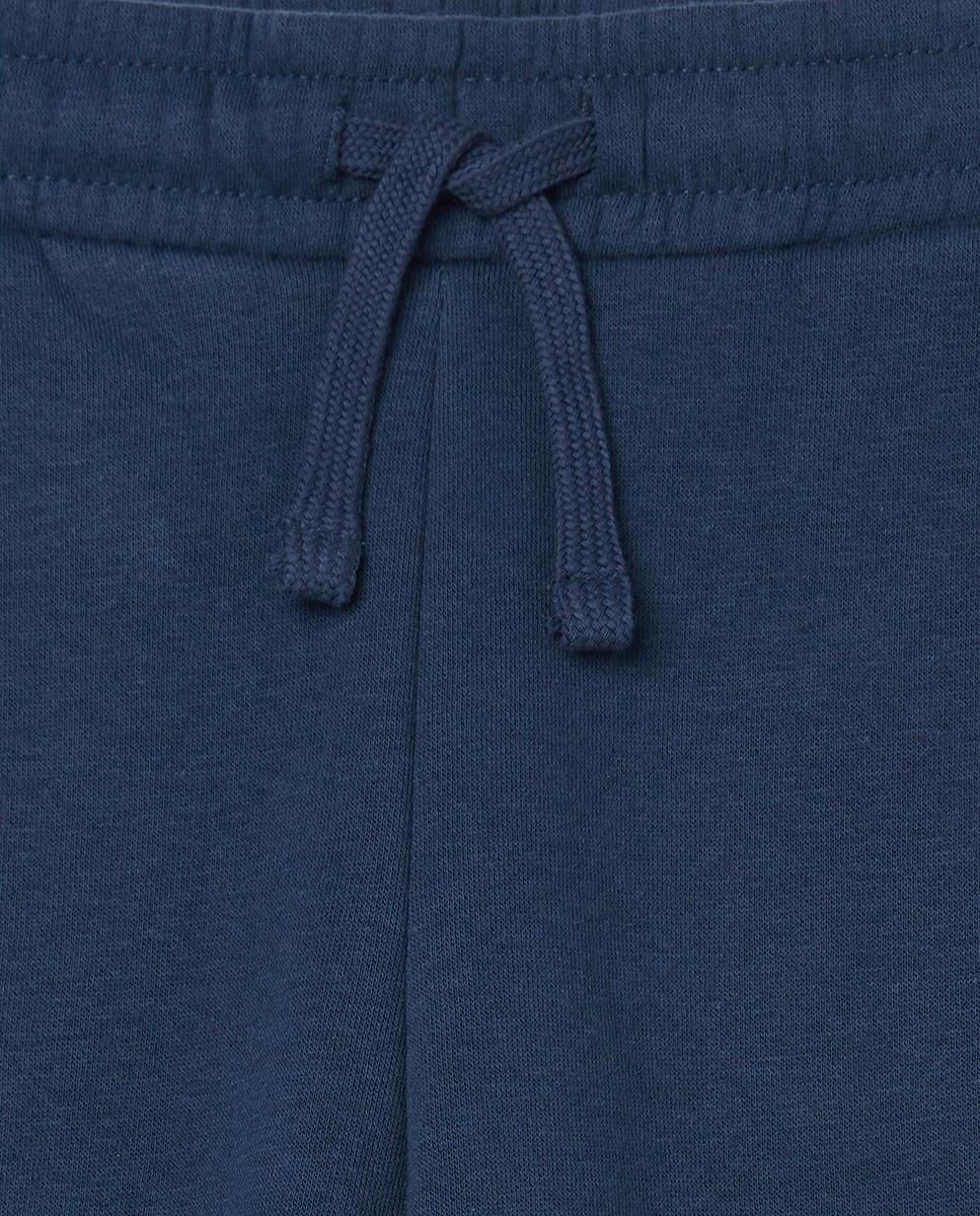 Pantalón niña felpa culotte Azul marino-3