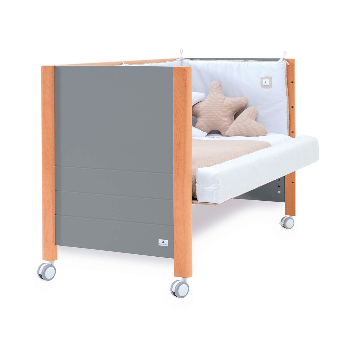 Cama de Co-Sleeping 60x120 cm (3 em 1) Ombra Cinzento-escuro-1