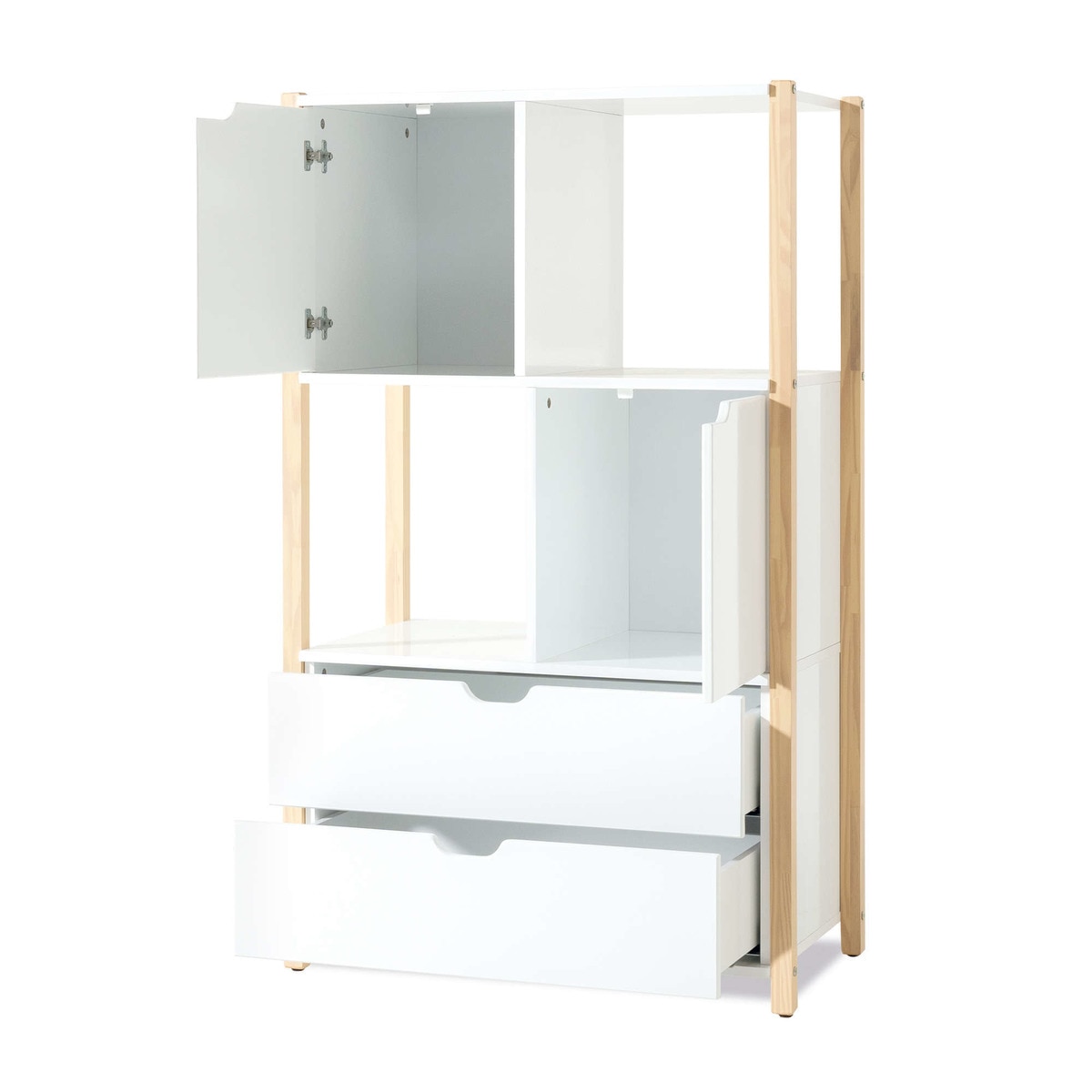 Armário Infantil Montessori (Portas e Gavetas) Eden+ Branco-3