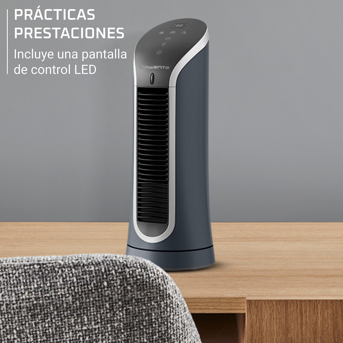 Ventoinha de Torre Mini Rowenta VU6220 Eole Compact, 6 Velocidades, 2 Modos Automáticos Preto-7