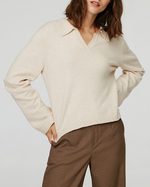 Imagen 0 de Jersey de mujer cuello polo suave