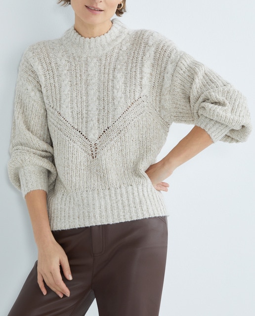 Imagen 0 de Jersey de mujer con cuello redondo manga larga