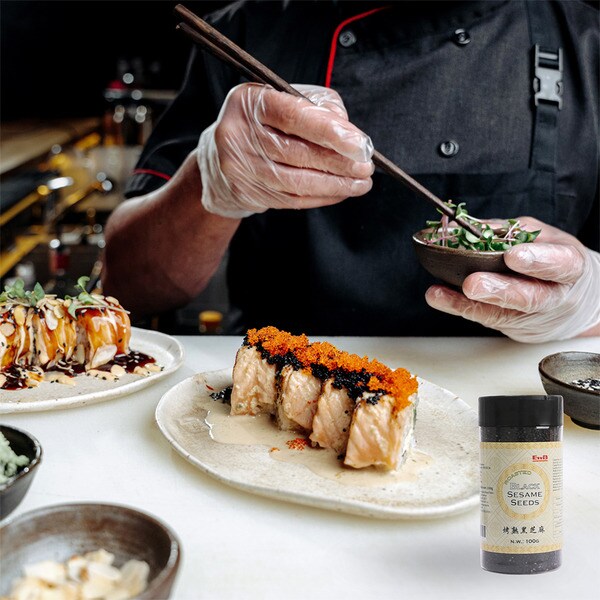 Toasted black sesame seeds can 100 g