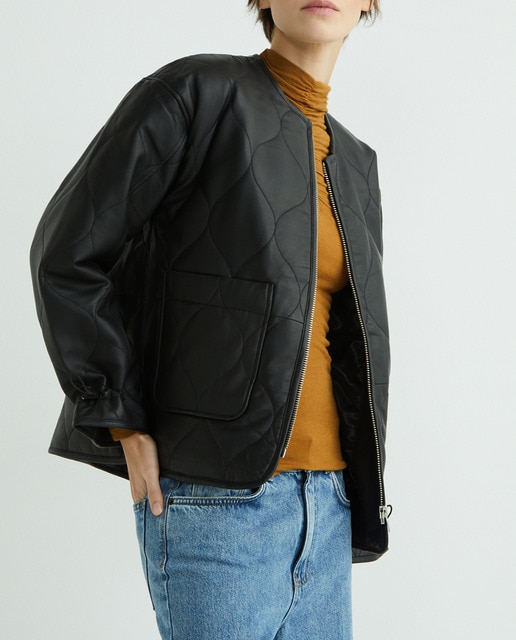 Imagen 0 de Cazadora de mujer acolchada piel