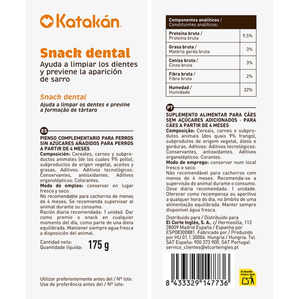 Snack dental para perros medianos y grandes pollo 7 bolsa 25 g