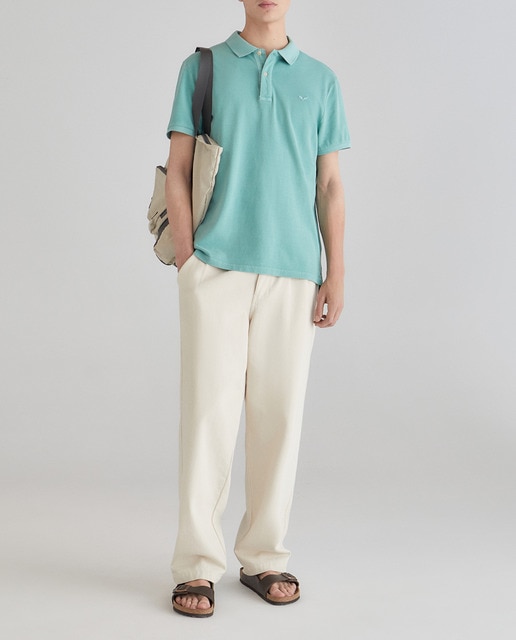 Imagen 0 de Polo básico manga corta garment dye de hombre