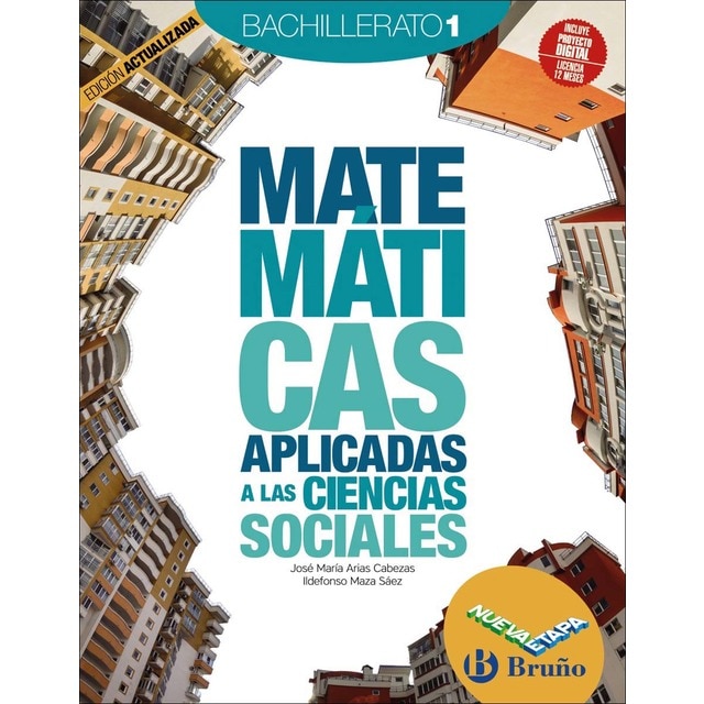 Imagen 0 de Matemáticas Aplicadas a las Ciencias Sociales 1 Bachillerato Nueva etapa Bruño Edición Actualizada
