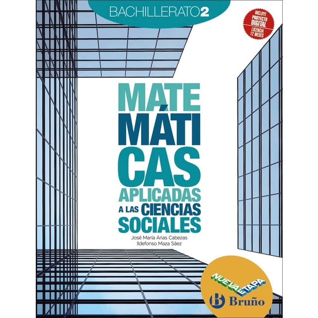 Imagen 0 de Matemáticas aplicadas a las Ciencias Sociales 2 Bachillerato Nueva etapa Bruño