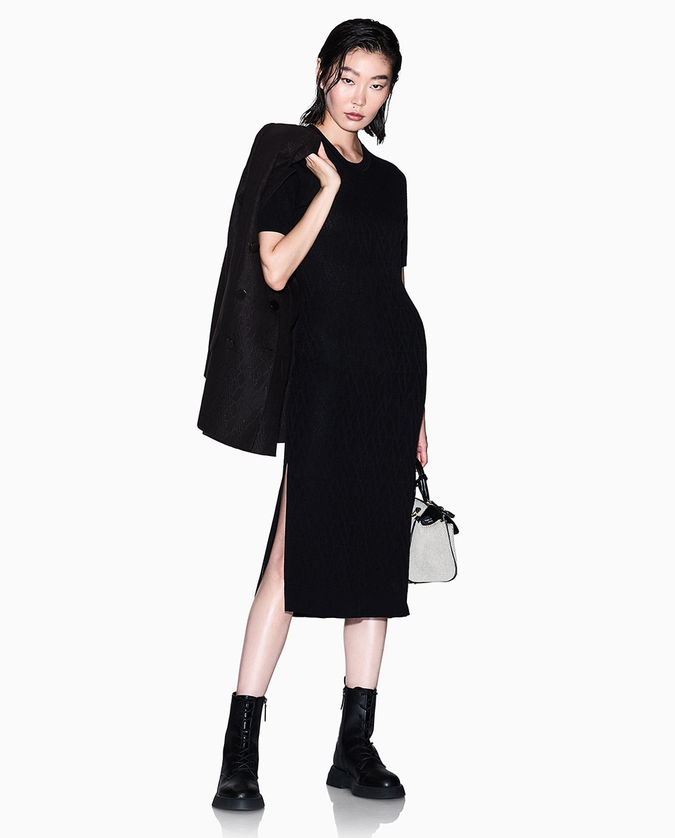 Vestido Midi Vestido Manga Corta Ajustado VESTIDO DE FIESTA ABBY