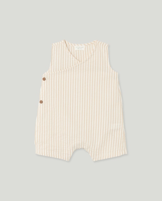 Imagem 0 de Babygrow Curto Cruzado de Bebé em Tecido Seersucker