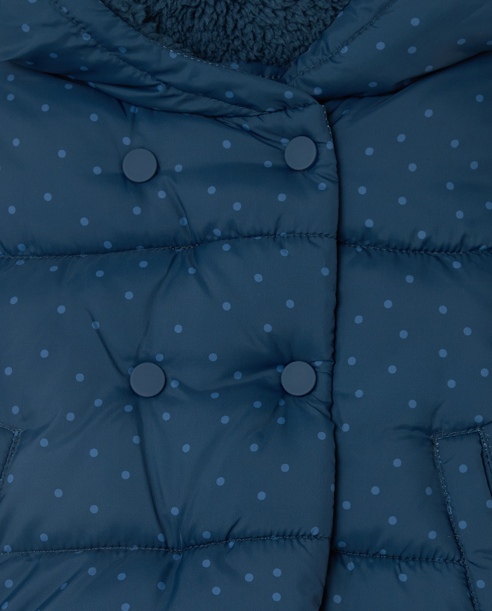 Blusão Acolchoado de Bebé com Estampado e Acolchoado Grosso Azul-marinho-3