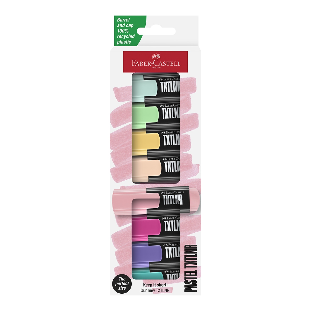Imagen 0 de Pack con 8 flúorescentes mini colores pastel Faber-Castell