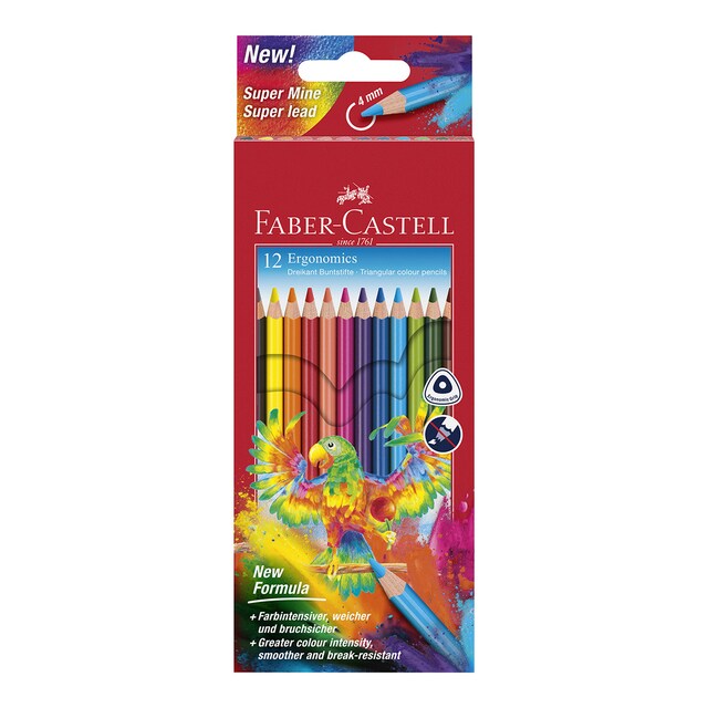 Imagen 0 de Estuche con 12 pinturas escolares mina especial 4mm Faber-Castell