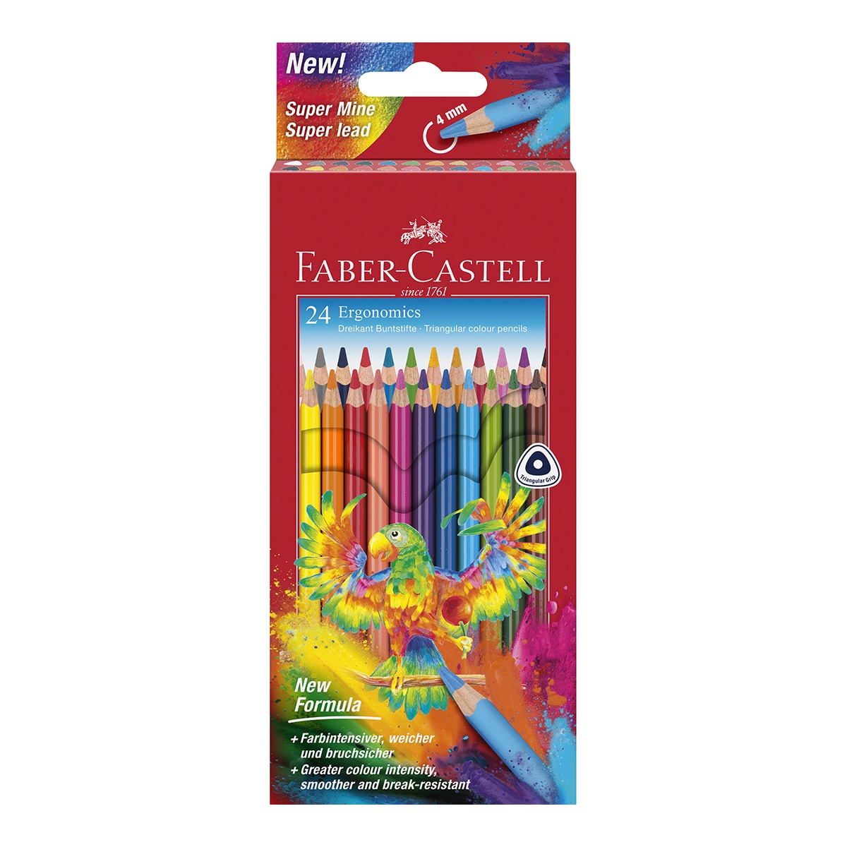 Pack con 24 pinturas escolares mina especial 4mm Faber-Castell Multicolor-1